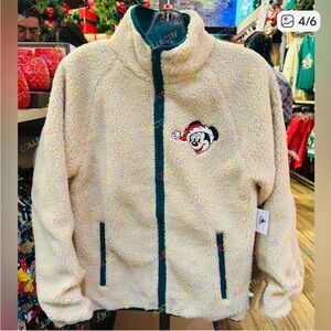 Disney Cream Sherpa Jacket with Mickey Design